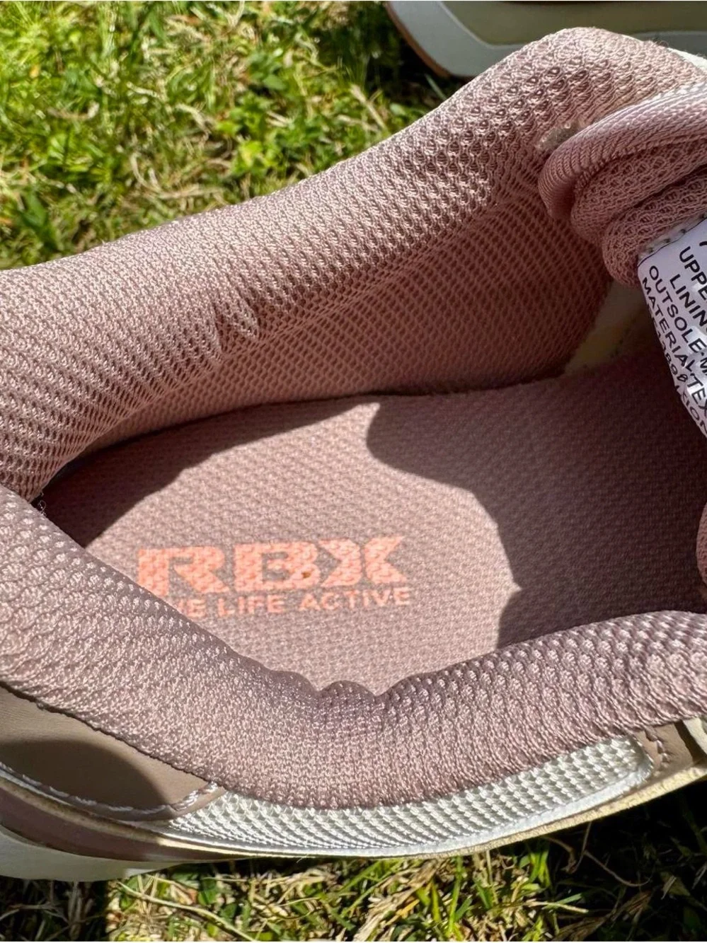 RBX Women's Pink and Cream Retro Runner Sneakers